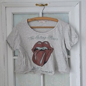 Ardene Rolling Stones Cropped Graphic Tee XS